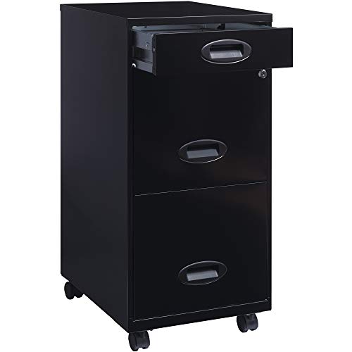 Lorell Soho Mobile Cabinet, Black #TOP7