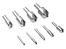 Accusize Industrial Tools 9 Pc Single Flute H.S.S. Countersink Set, 90 Degrees, Ground, 0245-2027