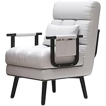 KITCISSL Accent Chair Recliner Chairs Home Single Lazy Sofa Armchair for Living Room, Home Office Desk Chairs Recliner Study Chair Adjustable Chair for Bedroom Garden Balcony Patio Color White