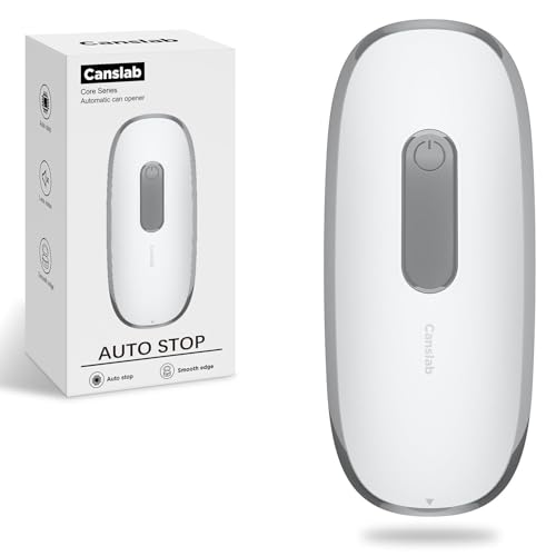 Canslab Core Electric Can Opener_One Touch Auto Stop, 4 AA Battery Powered
