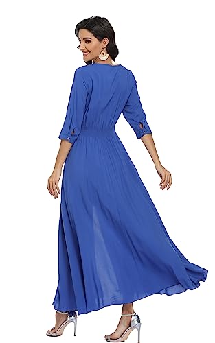 Image of Casual Summer Dresses for Women 2026 Maxi Dress Flowy Bohemian Beach Party