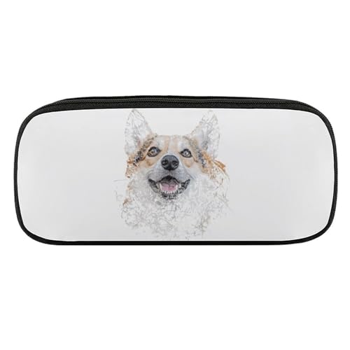 ペンケース 筆箱 大容量 軽量 かわいい コーギー 犬の愛好家 筆入れ ふでばこ ペンポーチ 多機能 コンパクト シンプル おしゃれ 中小学生 高校生 女の子 男の子