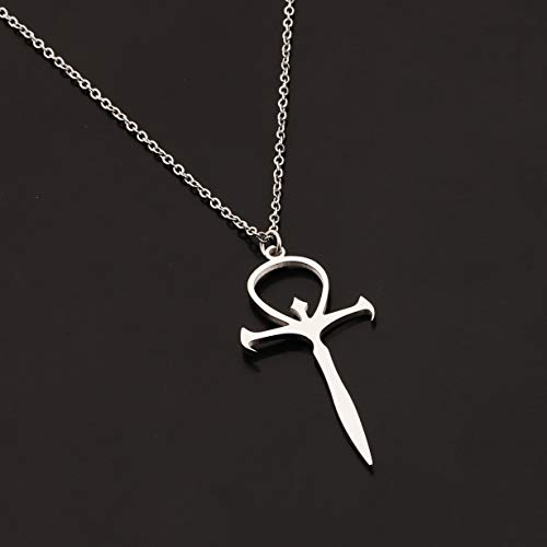 LBSBO Vampire Ankh Pendant Necklace Stainless Steel Vampire Cross Symbol Jewelry4