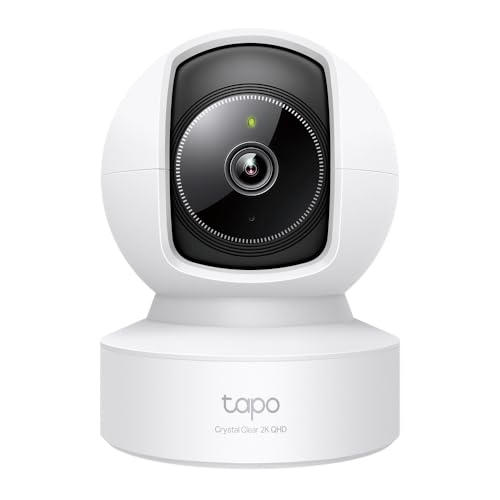 Tapo C222 Cámara de Vigilancia, 360 Grados Horizontal, Pan and Tilt, Visión Nocturna, MicroSD hasta 512GB, Alexa, Google Assistant