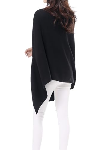 BRUCERIVER Women's Wool Blended Versatile Multi Style Long Knit Poncho Shawls2