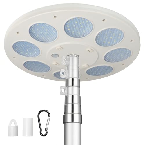 Garvee Solar Flaggenmast Beleuchtung 136 LEDs superhell wetterfest 2 Helligkeitsmodi automatisches Ein/Aus für 1525 ft Masten perfekte Landschaftsbeleuchtung im Außenbereich 136LED Flagpole