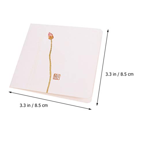 KESYOO 80Pcs Cartões Estilo Chinês Plantas Imprimem Cartões de Desejos Cartões Dobráveis ??Clássicos