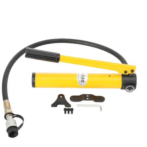 CP-180 Manual Hydraulic Pump Hand Operated Pump Using with Multiple Hydraulic Tools for Bridges Building Machinery Industries, 70Mpa, 350cc Reservoir Capacity, w/ 1m /3.3ft High-Pressure Hose