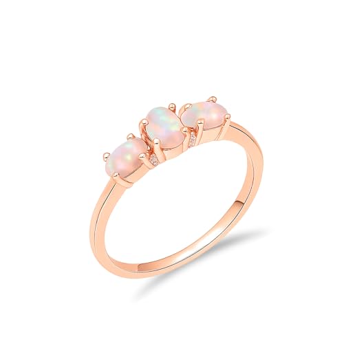 Bague opale de feu véritable contre les allergies, alliance mariage en argent 925 pur