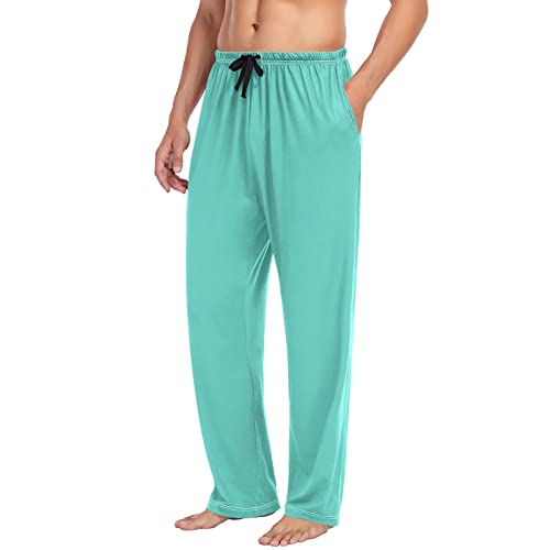 Turquiose Teal Mens Pajama Pants Lounge Bottoms Soft Sleep Pants XL3