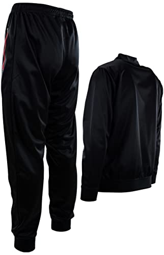 Choiceapparel Mens Athletic 2 Piece Tracksuit Set (Medium, 141-Black/Red) #TOP3