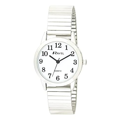 Ravel Modern Minimal Everyday Quartz zegarek na ekspanderze ze stali nierdzewnej dla kobiet (koperta 27mm) - R0232.01.2 - Srebrny Odcień