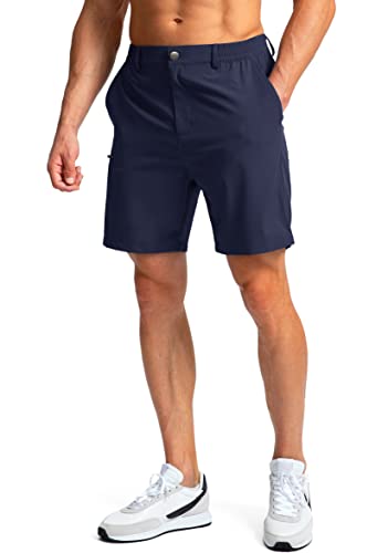 Image of Pinkbomb Men's Golf Shorts with 6 Pockets Stretch Quick Dry Hiking Work Dress Shorts for Men