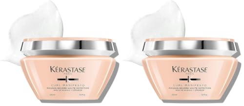Image of Kerastase Curl Manifesto Hair Mask for Curly, Wavy Hair 200ml | Hydrating Hair Mask for Curly & Wavy Hair | Reduces frizz| Infused with Manuka Honey, Glycerin & Ceramide (Pack of 2)