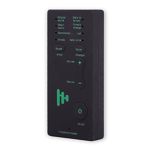 Cambiador de voz, Mini dispositivo de cambiador de voz portátil, Disfrazador de voz, Micrófono de mano Cambiador de voz Máquina de efectos de sonido, 4 cambios de voz (versión en inglés) para PC de te