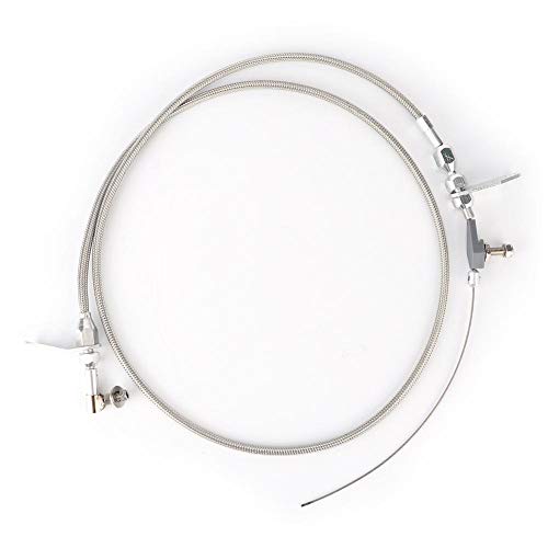 Qiilu Transmission Kickdown Cable Kit, Stainless Braided Kick Down Detent Fits For 904 #TOP2