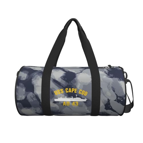 USS Cape Cod Ad 43 Convertible Garment Bag with Shoulder Strap, Carry on Garment Duffel Bag for Men - Rolling Foldable for Travel Luggage Bags (Black)2