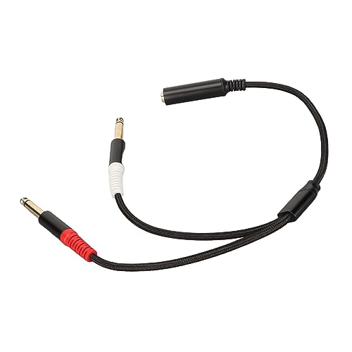 Cable divisor de audio estéreo 1/4 con doble conector macho miniatura 4