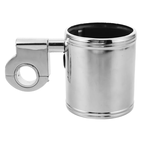 Porte-gobelet pour moto Milisten en aluminium chromé pour guidons de 22 à 32 mm