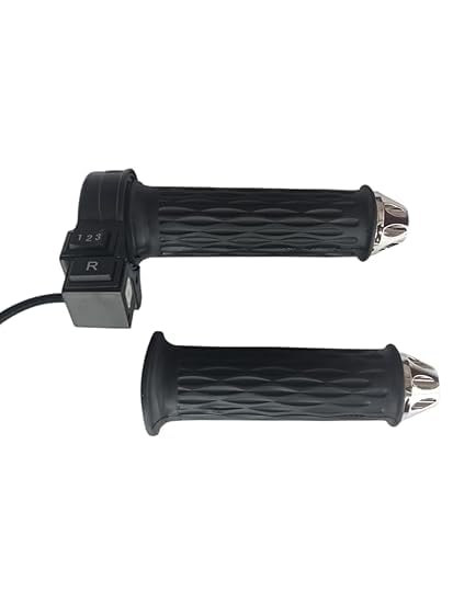 Image of Universal Electric Vehicle Throttle with 3-Speed Mode and Reverse Button, Compatible with E-Bike, E-Scooter, E-Rickshaw, 24V-72V DC Power Range, Black