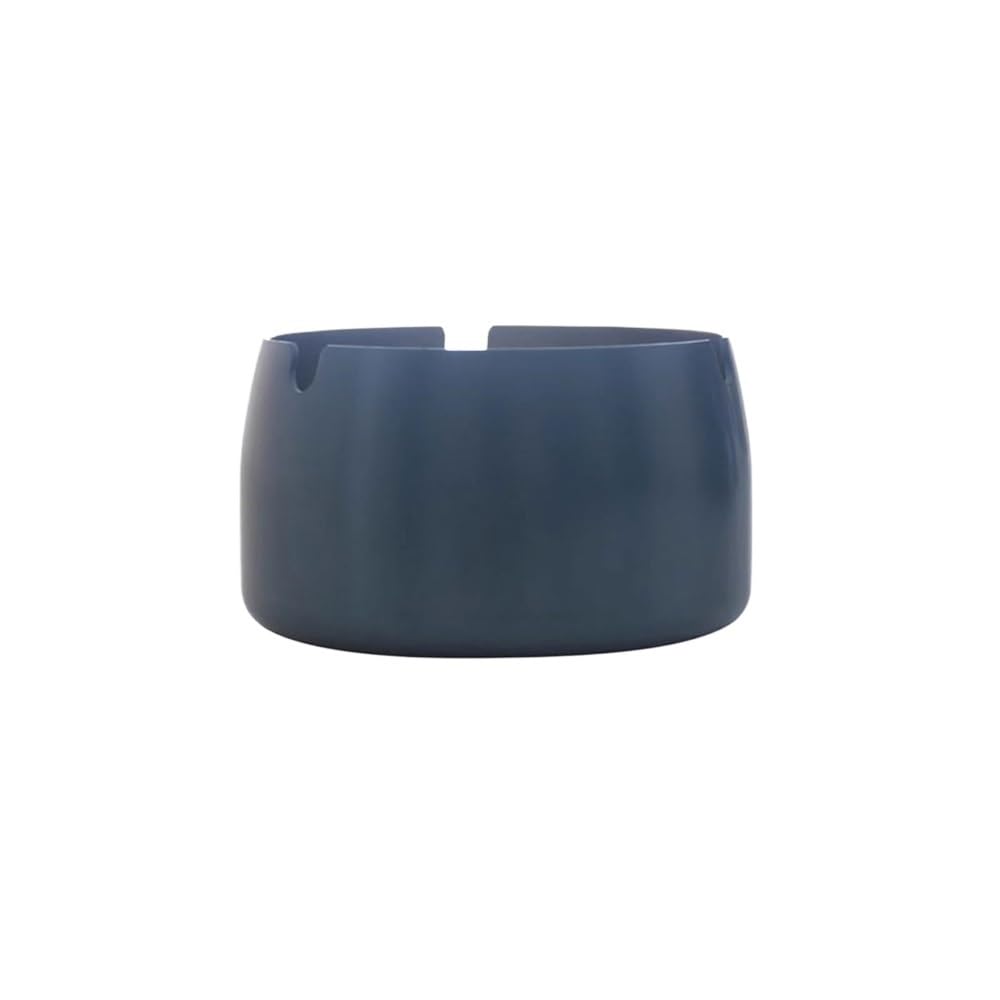 Cendrier de table laqué bleu en acier inoxydable - Petit modèle