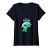 Womens I'm a DINOCORN 8bit Kids Pixel Art Dinosaur Unicorn V-Neck T-Shirt