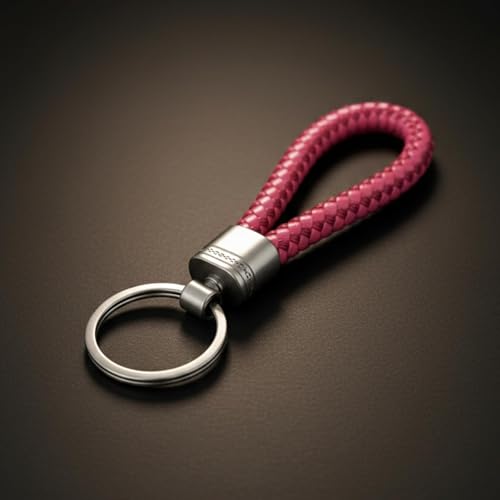 Image of THE MEN THING - Premium Stainless Steel Keychain for Men & Boys (CRIMSON LOOP BRAIDED - RED)