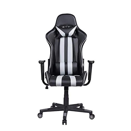 Cadeira Gamer Pelegrin em Couro Pu Reclinável Pel-3013 Preta e Cinza