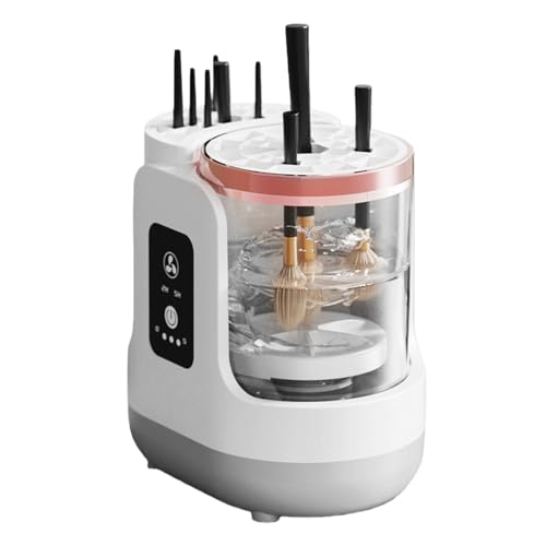 Nettoyeur de pinceaux de maquillage électrique – Rondelle rotative à grande vitesse, machine de nettoyage automatique de pinceaux cosmétiques | Outil de beauté à séchage rapide | Appareil domestique h