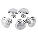 GOTOTOP 10Pcs Round Stainless Steel Cabinet Knobs Drawer Handles Cupboard Accessories