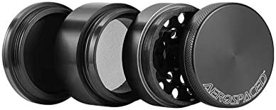 AEROSPACED Herb Grinder with Magnetic Top 4-Piece 50mm - Multiple Colors Available (Gun Metal), Black, 1.90 " - Image 5