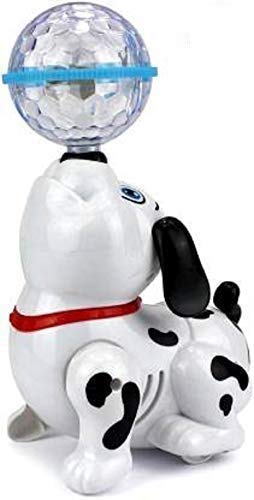 Koshiya Enterprise Dancing Dog Musical Toy with Flash Lights and 360 Degree Rotation Toy for Infants 6 Months Kids(White)