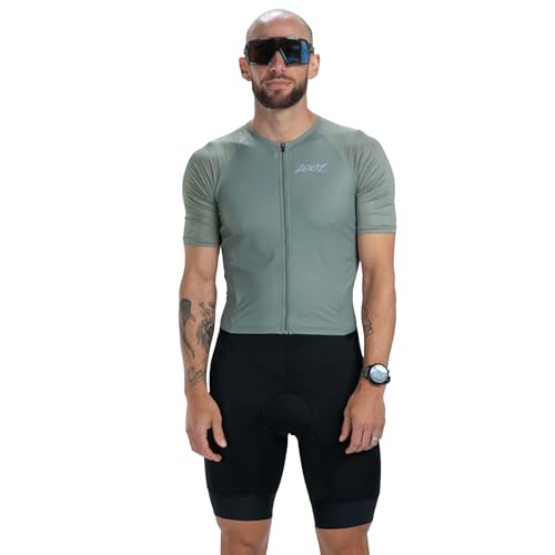 Zoot Men’s Core Tri Aero FZ Racesuit, Short Sleeve Moisture-Wicking