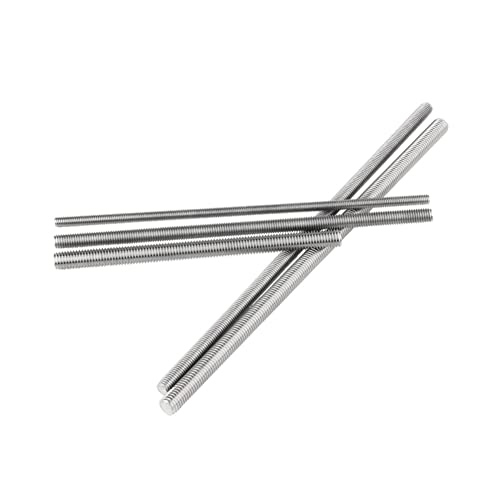 FEEIMOL Stainless Steel Fully Threaded Rod Bar Studs M5x150mm (2 pcs), Silver