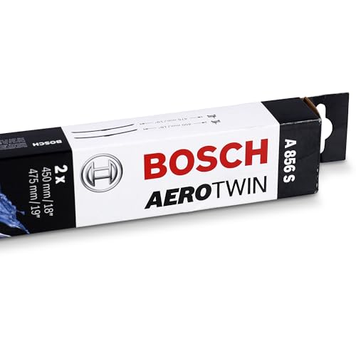 Image of BOSCH 3397007856 AeroTwin Wiper Blade Combo Pack - Set of 2 (18 inch & 19 inch) | Driver and Passenger Side Original Equipment Replacement Blades