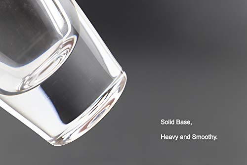 Rocky Shot Glass 2 Pieces - 1 Ounce (30 ml) Clear Glass with Heavy Base - Good for Whiskey Tequila and Espresso, BE024, by BothEarn