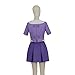HOLRAN Women Costume Purple Cosplay Uniform Dress Short Sleeve Pleated Costume(Small)