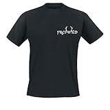 Bequemes T-Shirt mit Siebdruckveredelung auf Brust, Rücken.