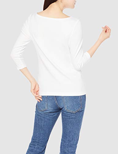 Image of Amazon Essentials Women's Slim-Fit 3 /4 Sleeve Boat Neck Cotton Modal Micro Rib T-Shirt