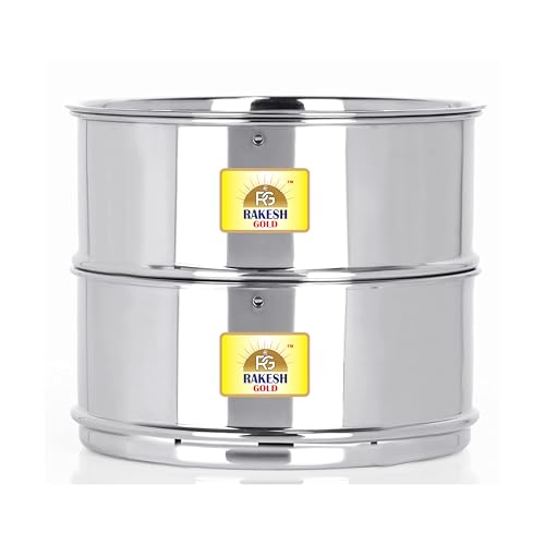 Image of Rakesh Gold Stainless Steel Cooker Container /Cooker Separator | Stackable, Food Grade, Rust-Free, Easy to Clean (cooker separator, Suitable for 3 litre Outer lid Cooker)