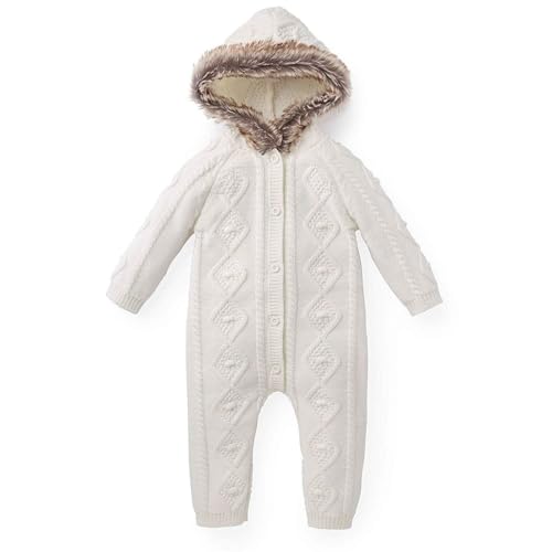 Hope & Henry Long Sleeve Organic Cotton Sweater Romper with Hood