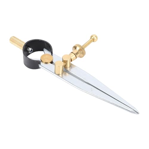 Aramox Federzirkel, 10 cm Anreißzirkel, Zirkel Leder Craft Compass Zeichenzirkel für Holz- und Metallbearbeitung sowie Geometriezeichnungen