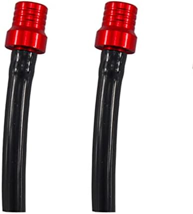2Pcs ATV Gas Tank Vent Hose Air Vent Hose Gas Fuel Cap Universal CNC Tube One Way Valve Aluminum Breather for 50cc 70cc 90cc 110cc 125cc 150cc 160cc Motorcycle ATV Dirt Pit Bike,Red