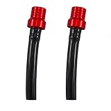 2Pcs ATV Gas Tank Vent Hose Air Vent Hose Gas Fuel Cap Universal CNC Tube One Way Valve Aluminum Bre
