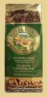 Royal Kona Coffee Ground Sam Choy's Volcano Decaf - 2 Bags - 8 Oz. Bag each #Z2