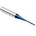 CNC Router Bit Down Cut 1/16 inch Cutting Dia 1/4 inch Shank Solid Carbide End Mill with Nanco Blue Coating CNC Bits for Wood Cut 3D Carving Engraving