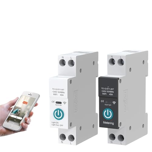 Disjoncteur intelligent 25A avec mesure de puissance rail DIN pour maison connectée