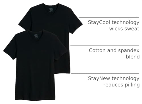 Image of Jockey Men's Undershirt Slim Fit Cotton Stretch V-Neck Undershirt - 2 Pack