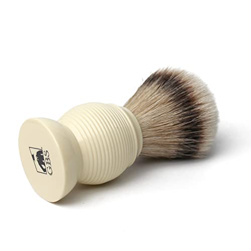 G.B.S Ivory Silvertip Shaving Brush Beehive for Men - Soft Barber Shaver - Travel Shave Brushes - Wet Shave Products for Men 26mm Knot