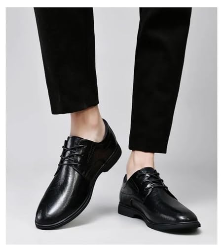 Mens Leather Dress Shoes Business Casual Oxford Shoes Soft Sole Breathable Cowhide Spring Autumn British Style Versatile Lace up2